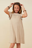 Crochet Contrast Stitched Ribbed Knit Dress