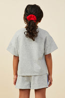Raw Edge Stars And Stripe Knit T Shirt