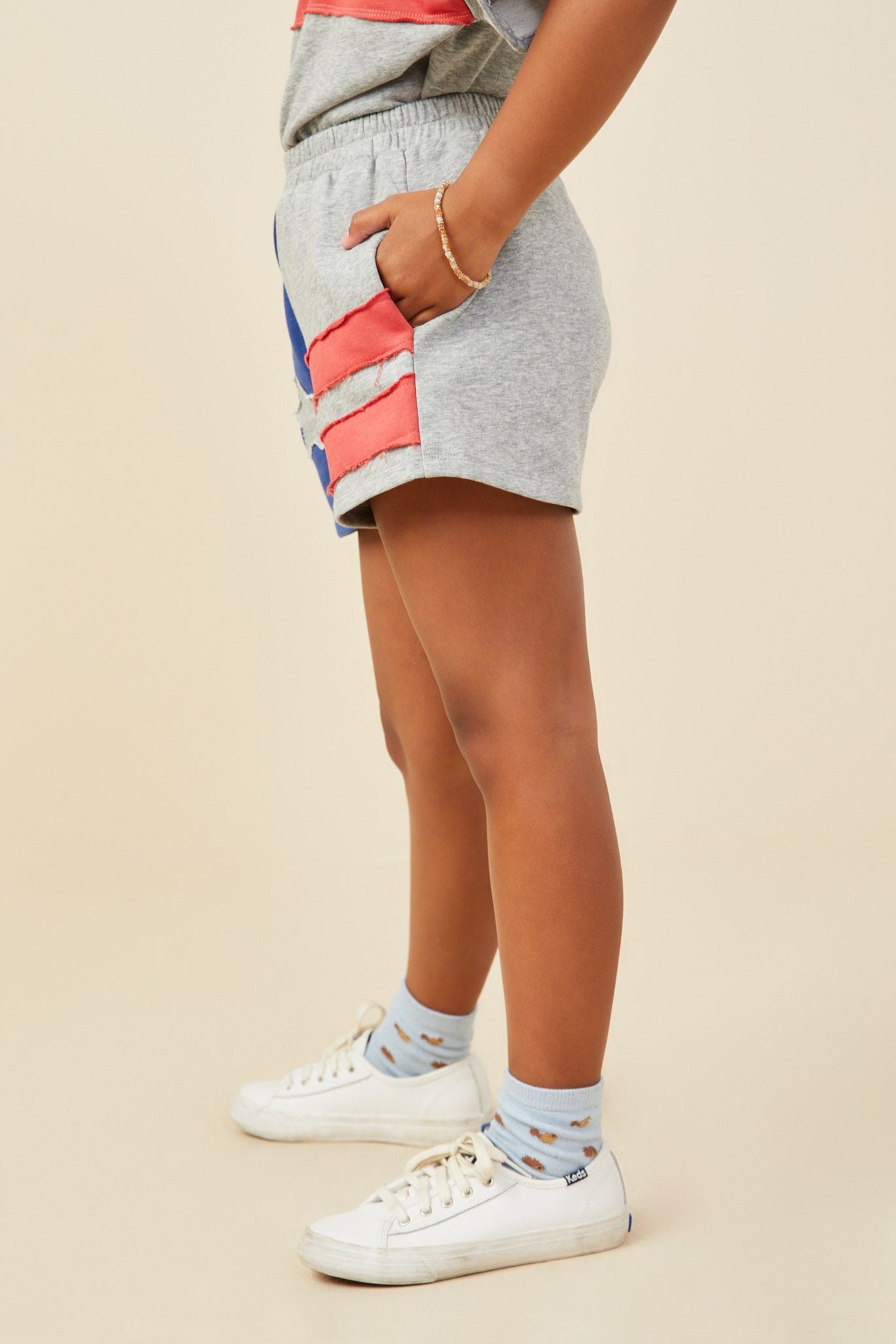 GY9529 Heather Grey Shorts Side