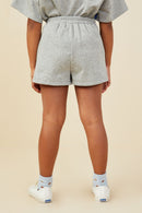 GY9529 Heather Grey Shorts Back