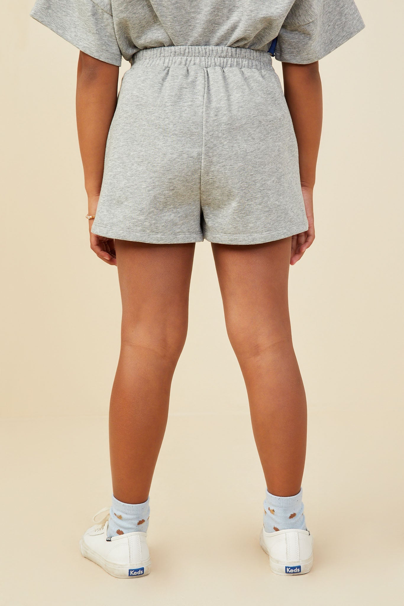 GY9529 Heather Grey Shorts Back