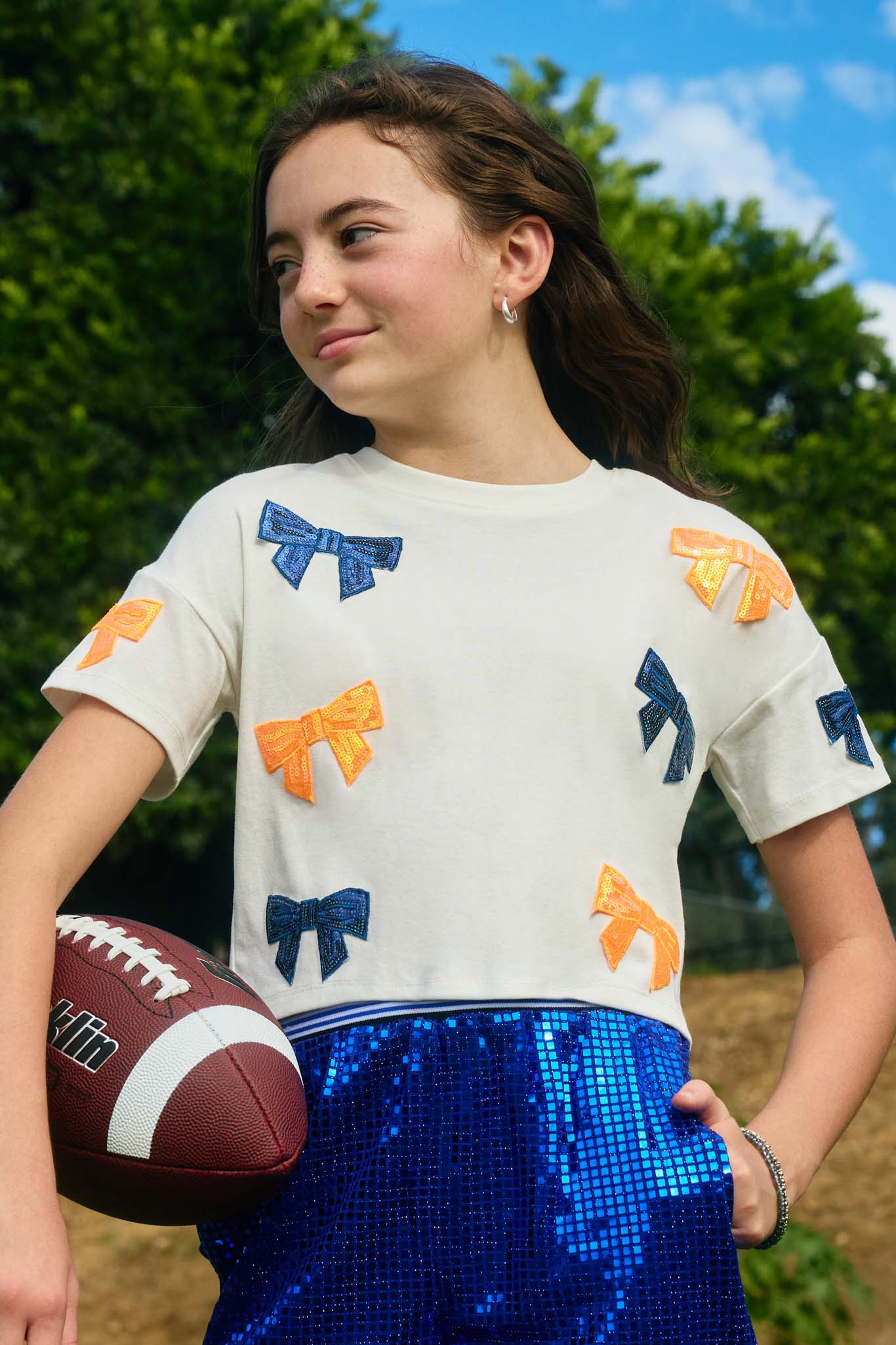 Elastic Waist Sequined Shorts