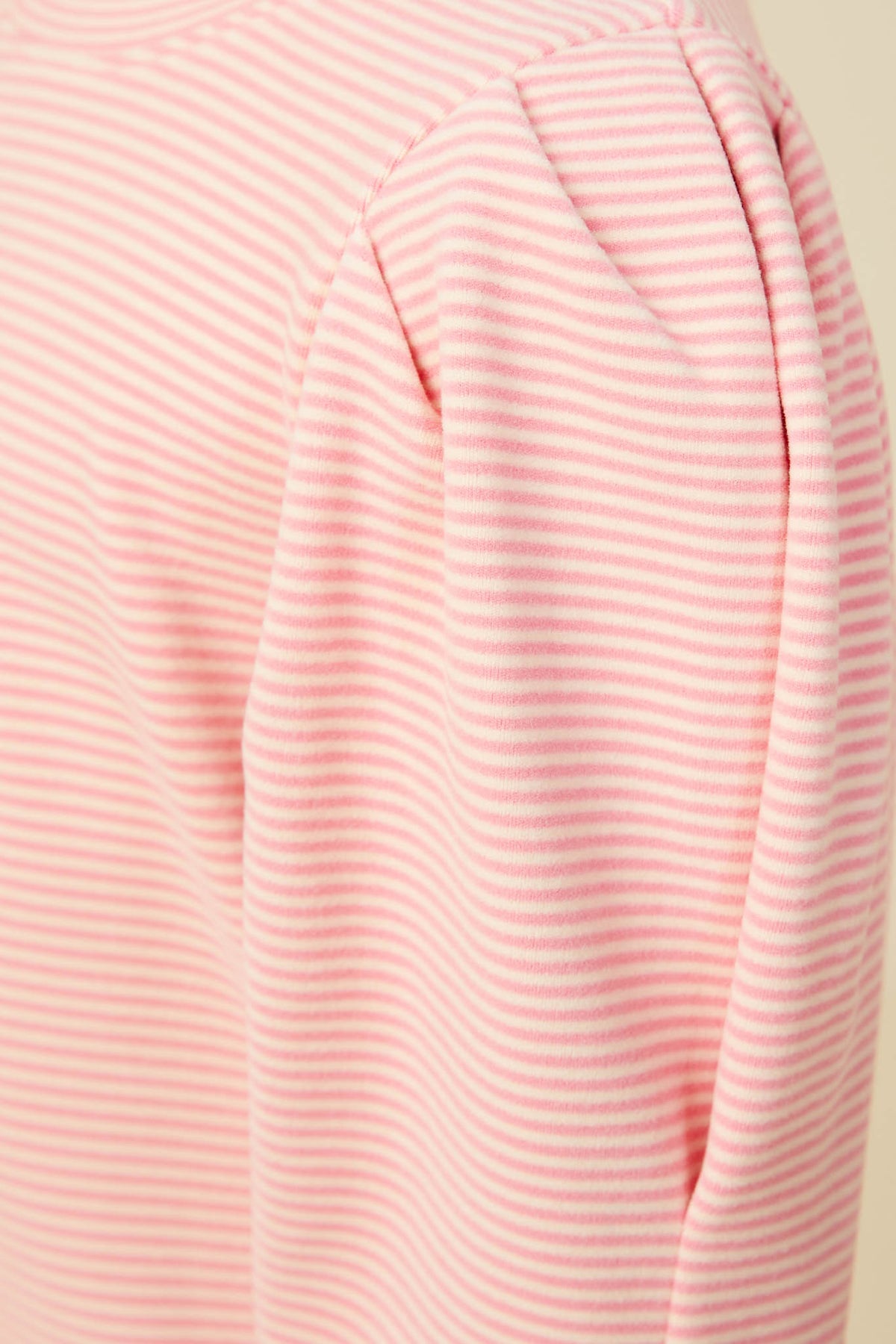Ribbed Puff Shoulder Long Sleeve Knit Top