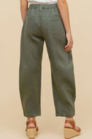 Seam Detailed Stretchy Straight Leg Pants
