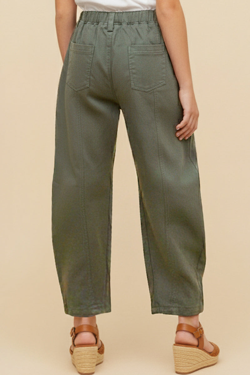 Seam Detailed Stretchy Straight Leg Pants