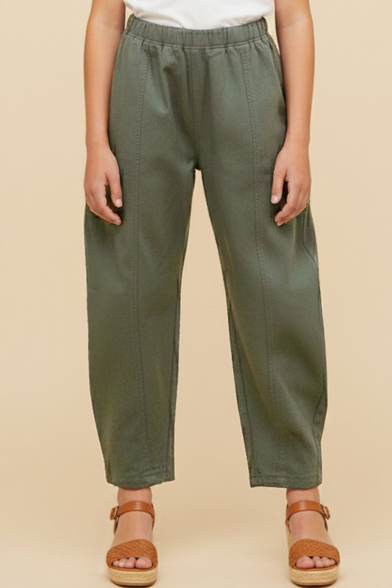 Seam Detailed Stretchy Straight Leg Pants