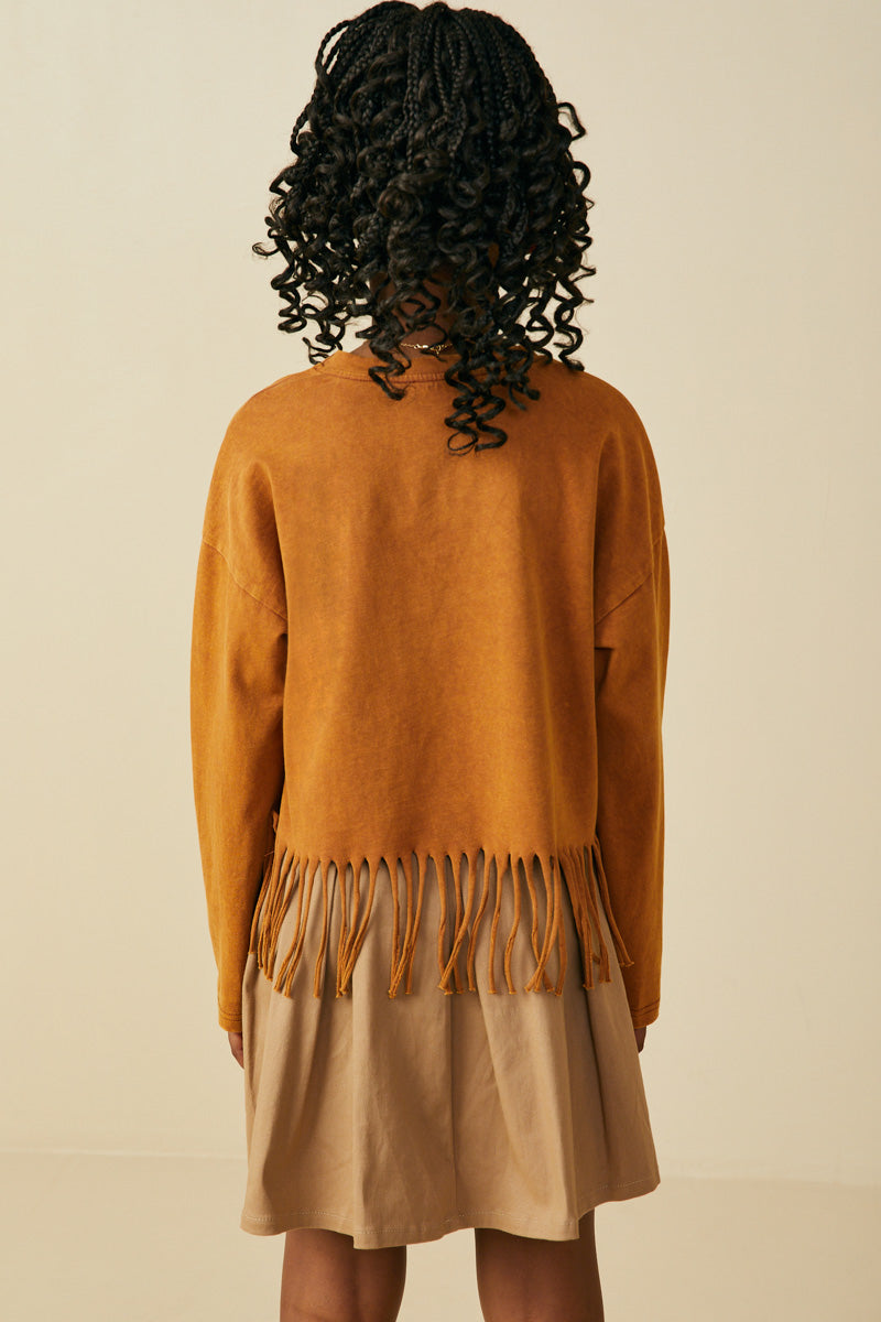 Sequined Cowboy Hat Patched Fringed T Shirt