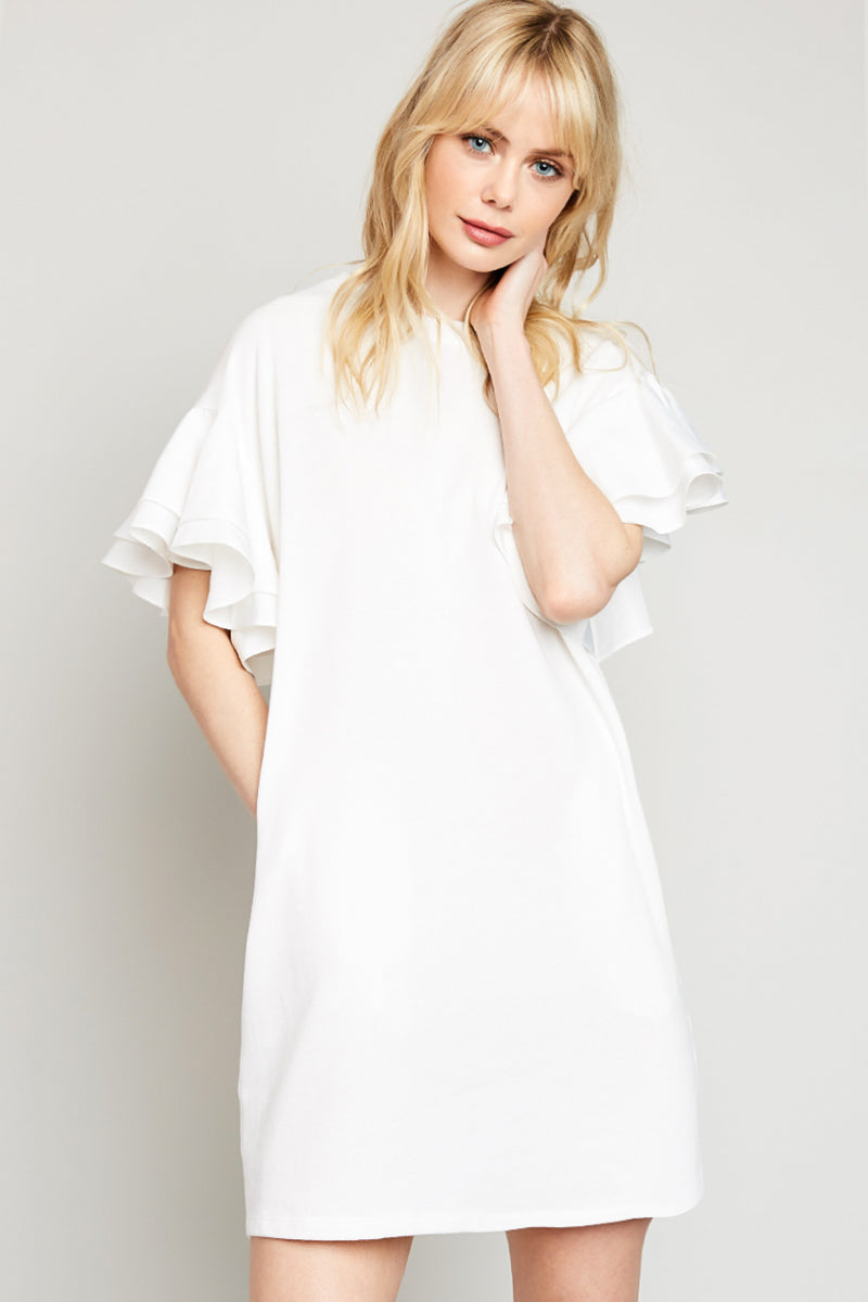 asymmetric shift dress Women's Cream Satin Cowl Neck Asymmetric Shift Dress