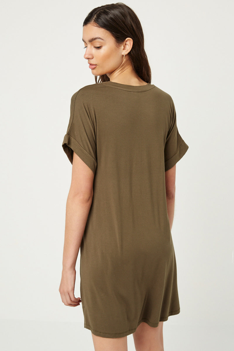 Women's Tie-Front T-Shirt Dress