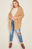 H6278W SORBET Plus Textured Dolman Sleeve Cardigan Sweater Full Body