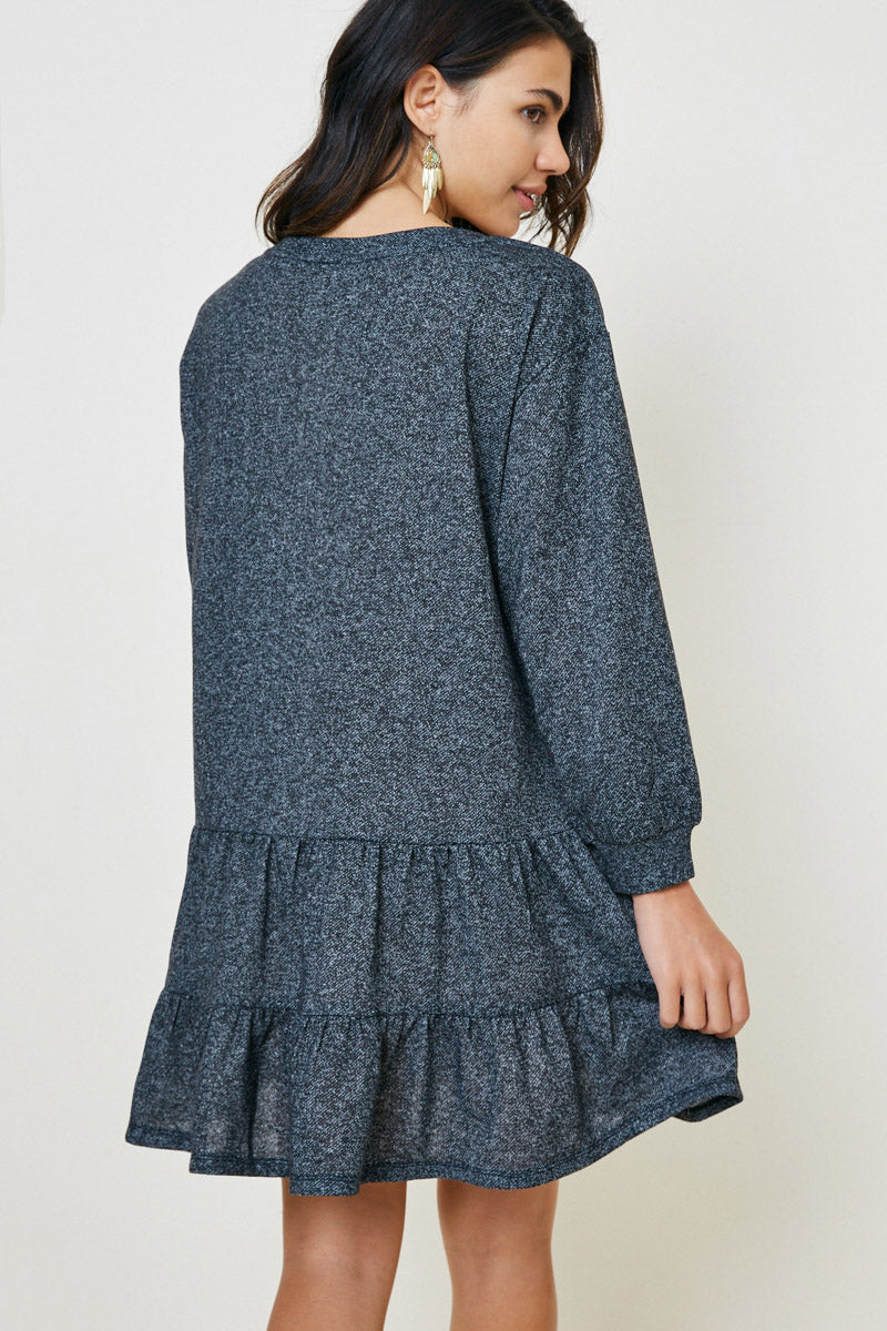 Women's Ruffle Sweatshirt Dress