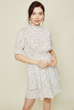 Women's Floral Smock Waist Mini Dress