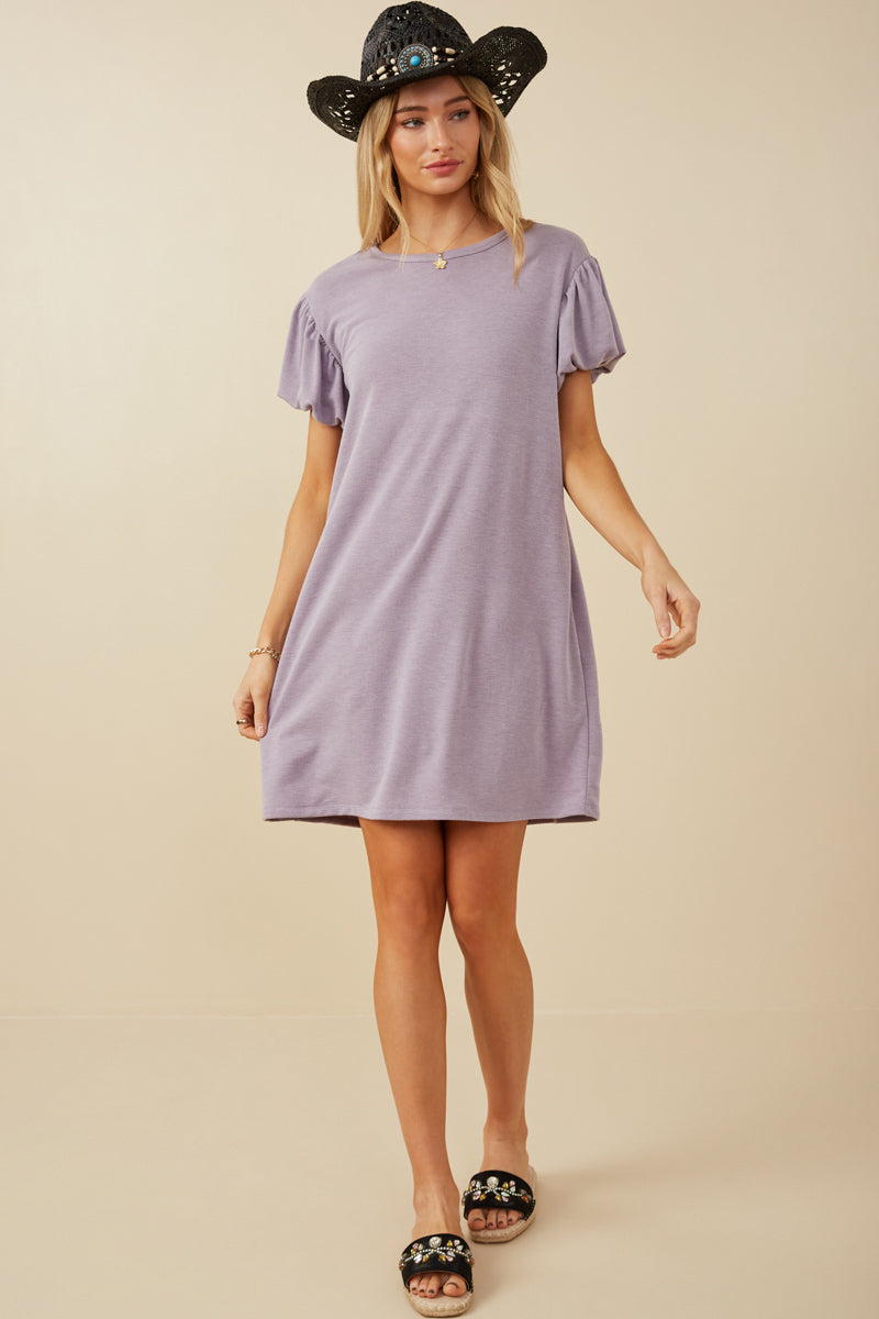 puff sleeve knit dress Puff Sleeve Tweed Knit Dress
