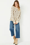 Womens Leopard Print Pullover Sweater Top