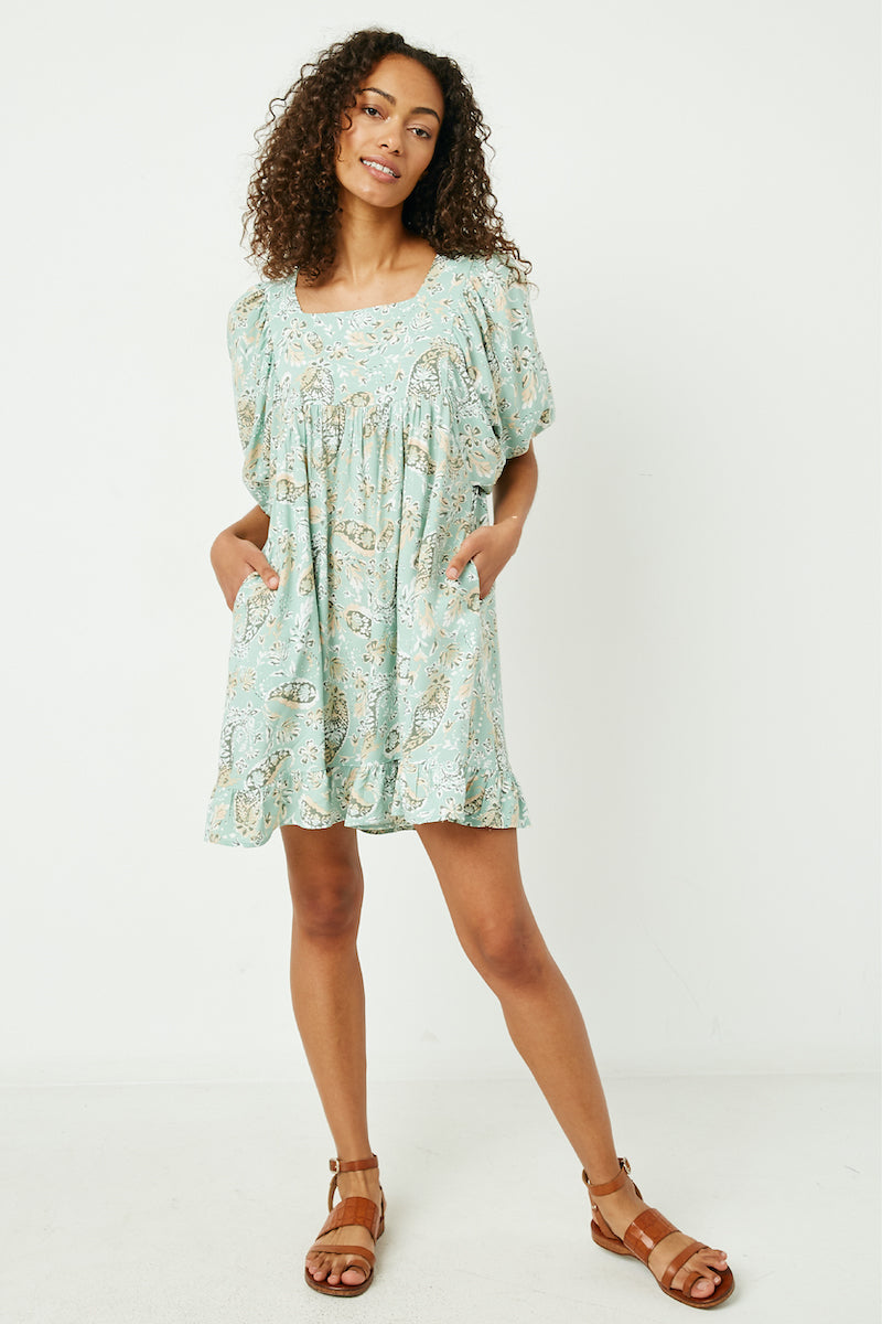 Paisley Printed Tunic Dress