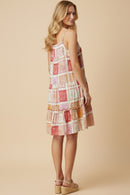 HY3056 Blush Patch Print Dress Detail