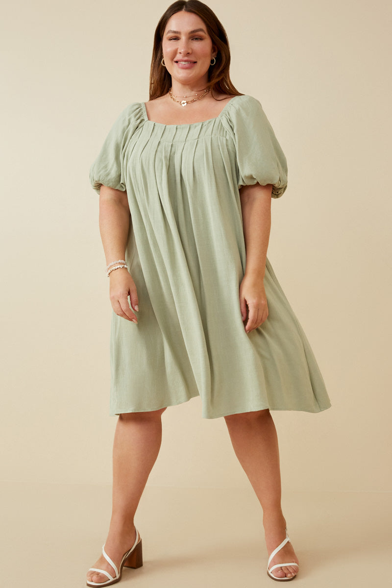 Womens Puff Sleeve Dress | Mommy and Me Sage / L Sage *Women's Dresses Casual Dresses Hayden Girls Womens Puff Sleeve Dress | Mommy and Me Sage / L Sage *Women's Dresses Casual Dresses Hayden Girls