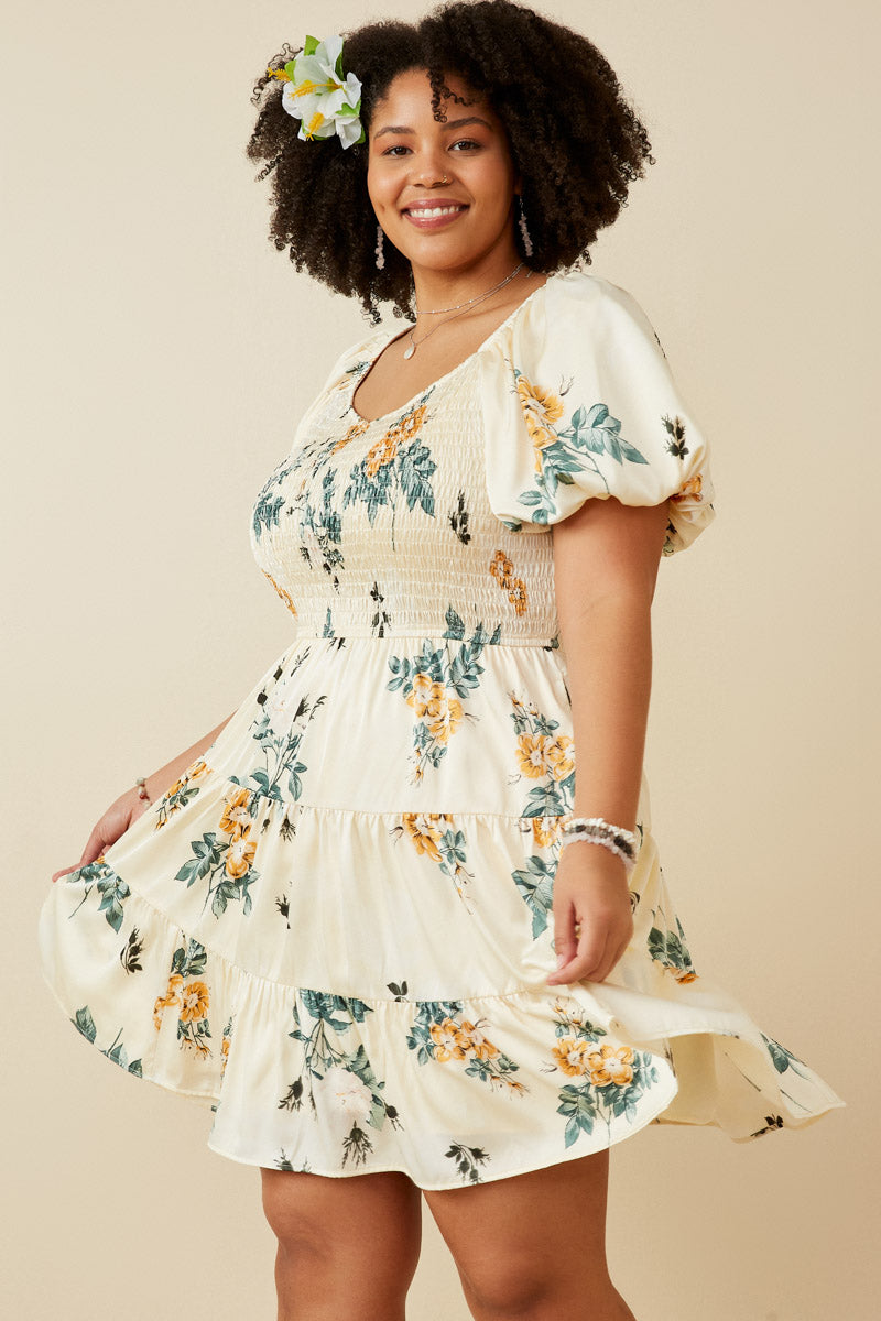 Sheen Romantic Floral Dress For Women | Cute Girls' Clothes Cream / S Cream *Women's Dresses Casual Dresses Hayden Girls Sheen Romantic Floral Dress For Women | Cute Girls' Clothes Cream / S Cream *Women's Dresses Casual Dresses Hayden Girls