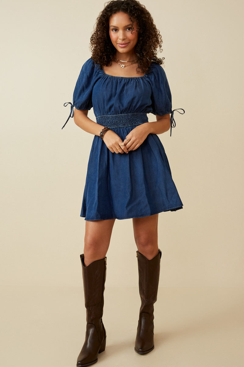 Womens Smocked Waist Dress | Mommy and Me Dark Denim / S Dark Denim *Women's Dresses Casual Dresses Hayden Girls Womens Smocked Waist Dress | Mommy and Me Dark Denim / S Dark Denim *Women's Dresses Casual Dresses Hayden Girls