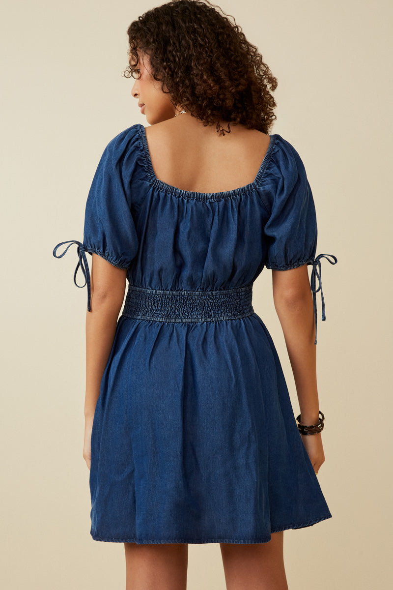 Womens Smocked Waist Dress | Mommy and Me Dark Denim / S Dark Denim *Women's Dresses Casual Dresses Hayden Girls Womens Smocked Waist Dress | Mommy and Me Dark Denim / S Dark Denim *Women's Dresses Casual Dresses Hayden Girls