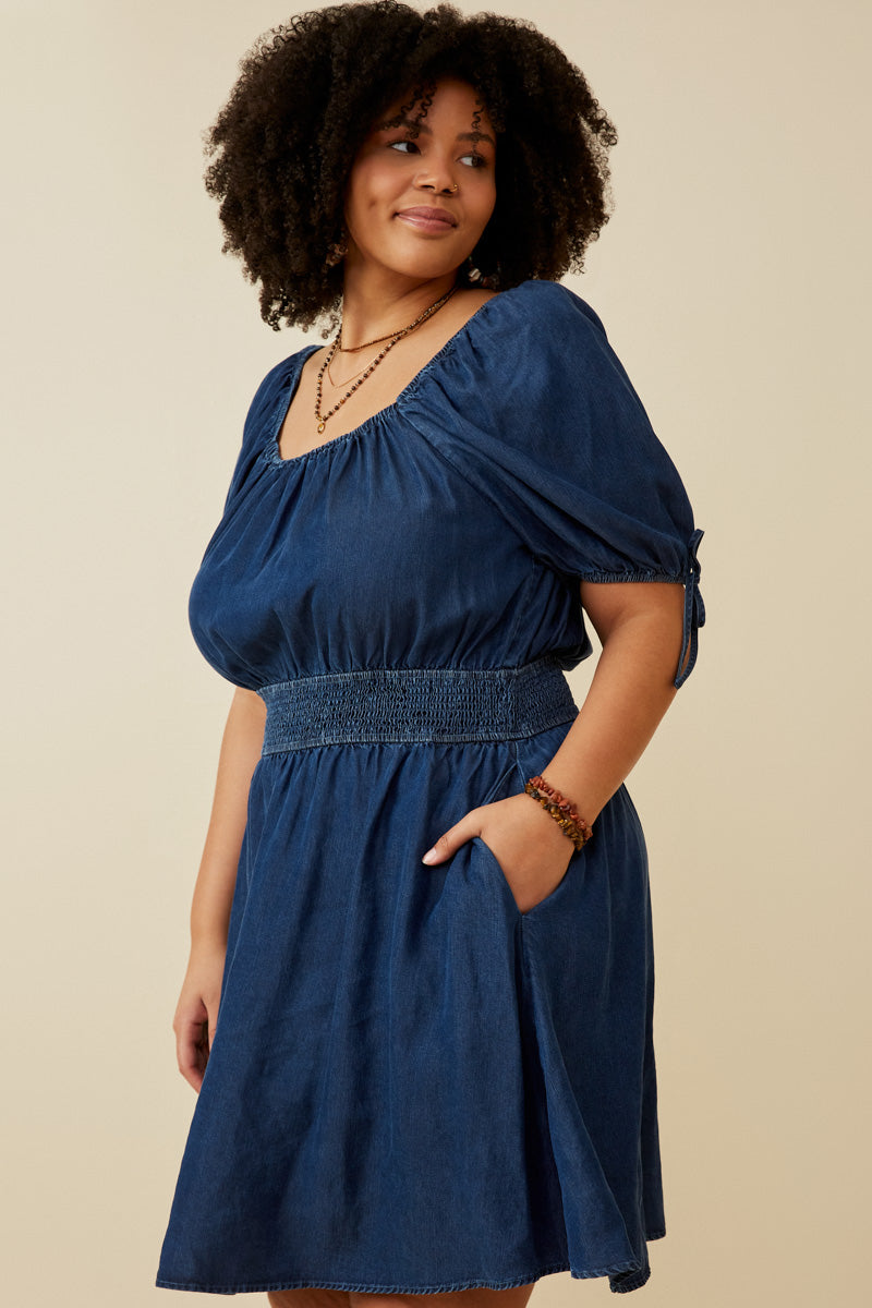Womens Smocked Waist Dress | Mommy and Me Dark Denim / S Dark Denim *Women's Dresses Casual Dresses Hayden Girls Womens Smocked Waist Dress | Mommy and Me Dark Denim / S Dark Denim *Women's Dresses Casual Dresses Hayden Girls