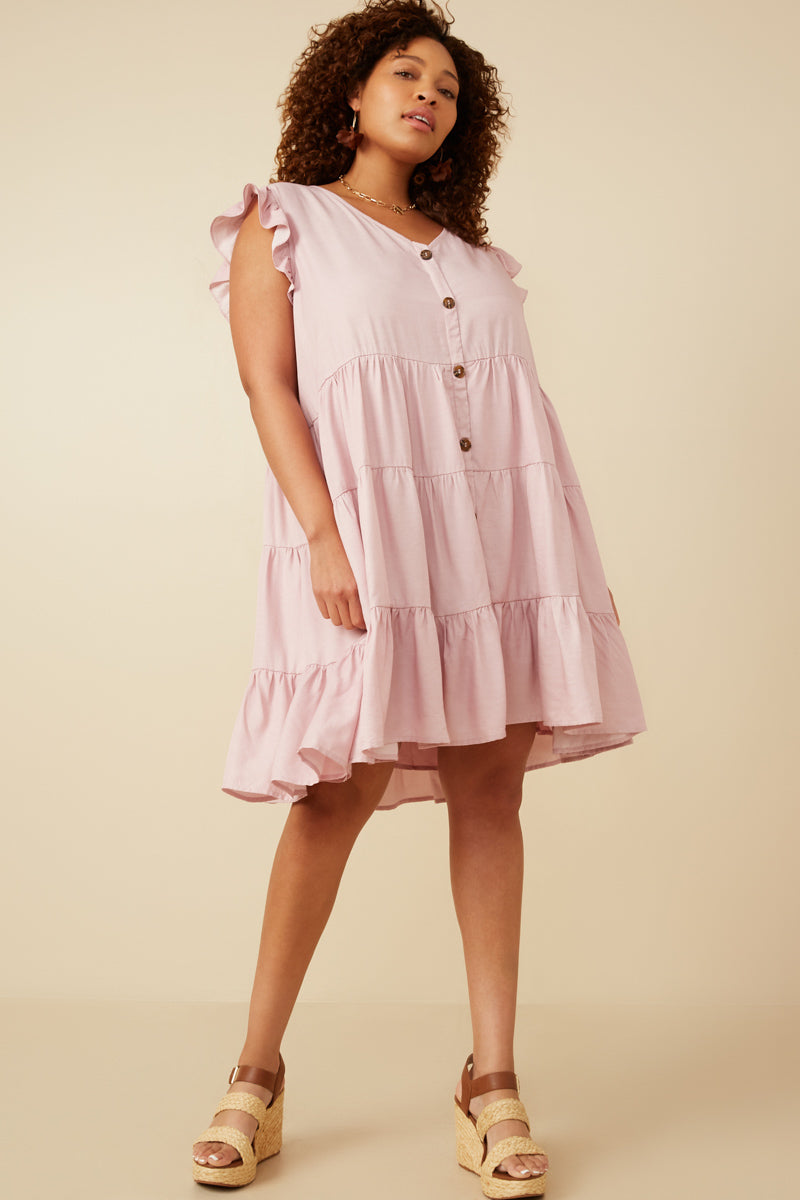 Womens Ruffled Tank Dress| Mommy and Me Ivory / L Ivory Women's Dresses Tank Dresses Hayden Girls