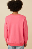 Womens Love Patched French Terry Sweatshirt Back