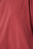 Womens Drop Shoulder Washed Long Sleeve Knit T Shirt Detail