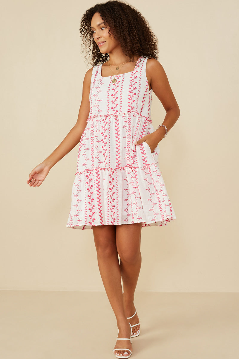 pink cotton tank dress Cynthia Rowley Women's Cotton Tank Dress - Neon Pink