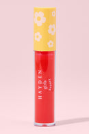 LPG001 Coral Berry Hayden Girls Beauty Hydrating Glossy Lip Gloss Flat Lay