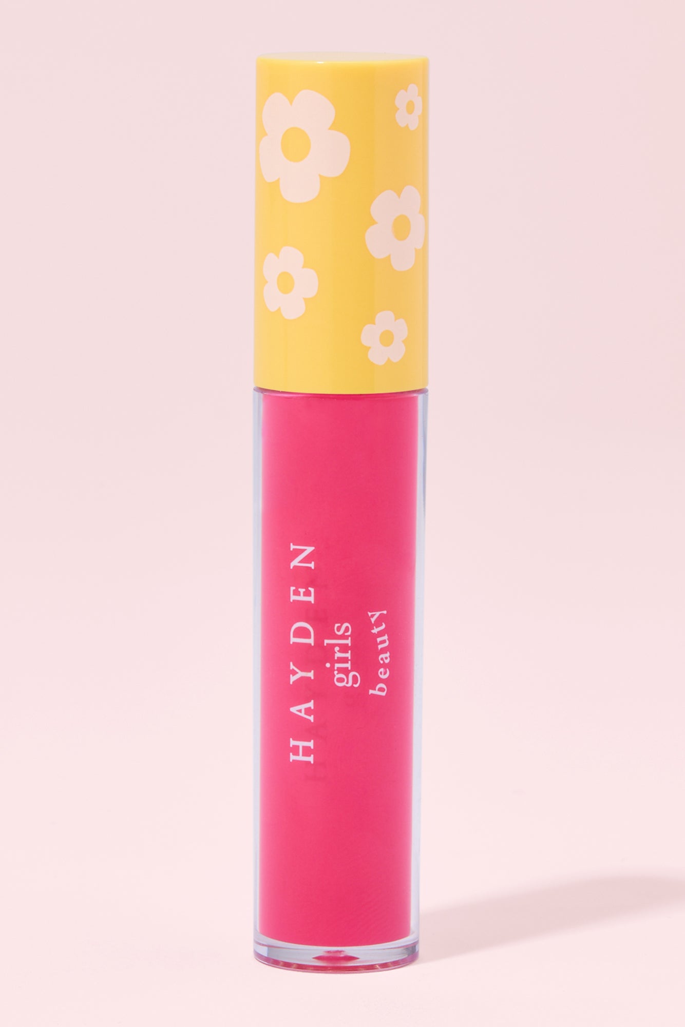 LPG001 Pink Raspberry Hayden Girls Beauty Hydrating Glossy Lip Gloss Flat Lay