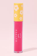 LPG001 Pink Raspberry Hayden Girls Beauty Hydrating Glossy Lip Gloss Flat Lay
