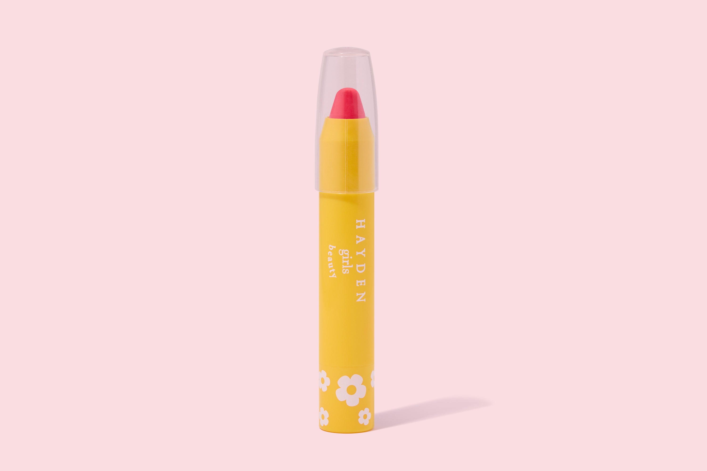 LPG002 Morning Pink Hayden Girls Beauty Moisturizing Crayon Lip Balm Flat Lay