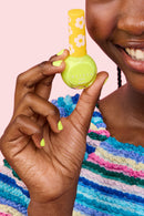 NPG001 Lemon Glow Hayden Girls Beauty Water Based Dazzling Nail Polish Product in Hand