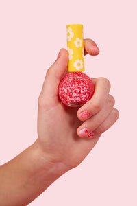 NPG001 Rose Confetti Hayden Girls Beauty Water Based Dazzling Nail Polish Product in Hand