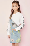 G2128 OFF WHITE Lace Up Sleeve Sweater Front