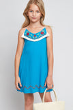 G3096 AZUR Embroidered Tank Dress Front