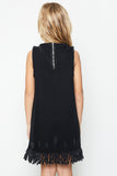 G3952 BLACK Denim Sleeveless Dress Back