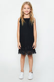 G3952 BLACK Denim Sleeveless Dress Alternate Angle