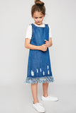 G3952 MID DENIM Denim Sleeveless Dress Alternate Angle