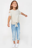 G5173 SAGE Front Tie Knit T-Shirt Alternate Angle