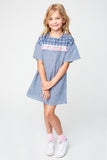 Gingham Embroidered Dress