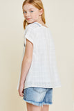 G6874 Off White Girls Embroidered Smocked Top Back