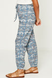 GY1121 Grey Girls Piped Camo Knit Joggers Side