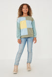 Color Blocked French Terry Pullover Top