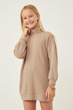 Cable Knit Turtle Neck Tunic
