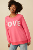 Womens Love Patched French Terry Sweatshirt