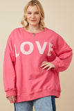 Plus Love Patched French Terry Sweatshirt Front